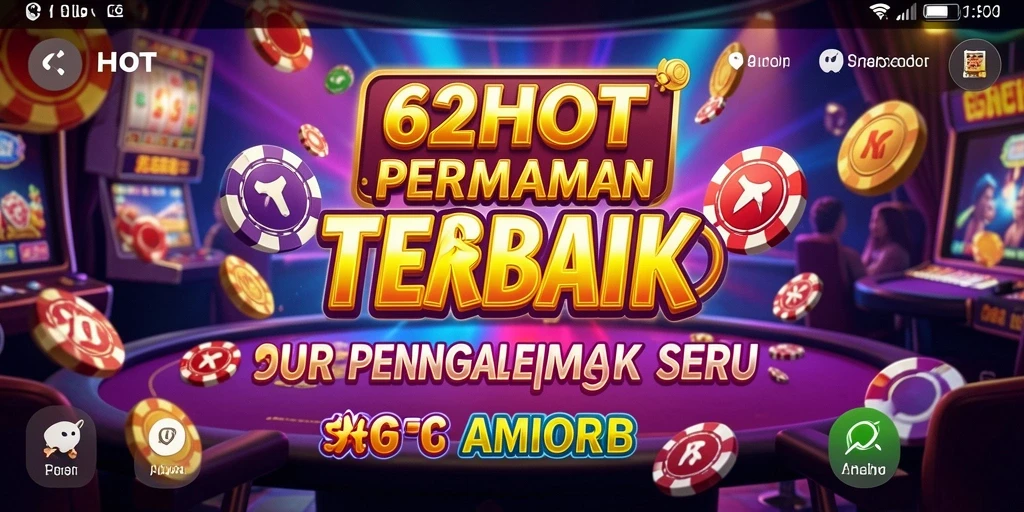 Tampilan screenshot utama 62HOT menampilkan gameplay kasino yang mendebarkan.
