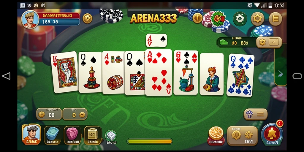 Tampilan gameplay domino yang seru dan interaktif.