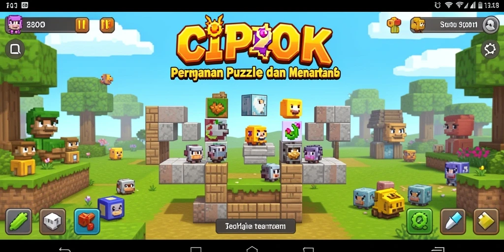 Tangkapan layar gameplay CIPOK menunjukkan tantangan Puzzle yang menarik.