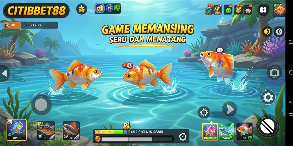 Screenshot gameplay CITIBET88, menampilkan aksi memancing seru.