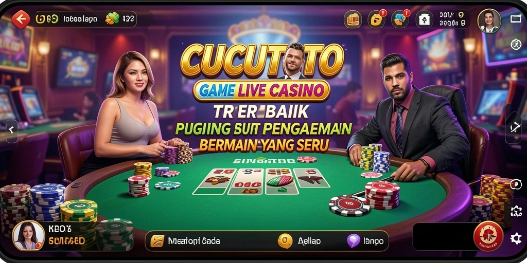 Screenshot gameplay CUCUTOTO menampilkan pengalaman kasino yang mendebarkan.