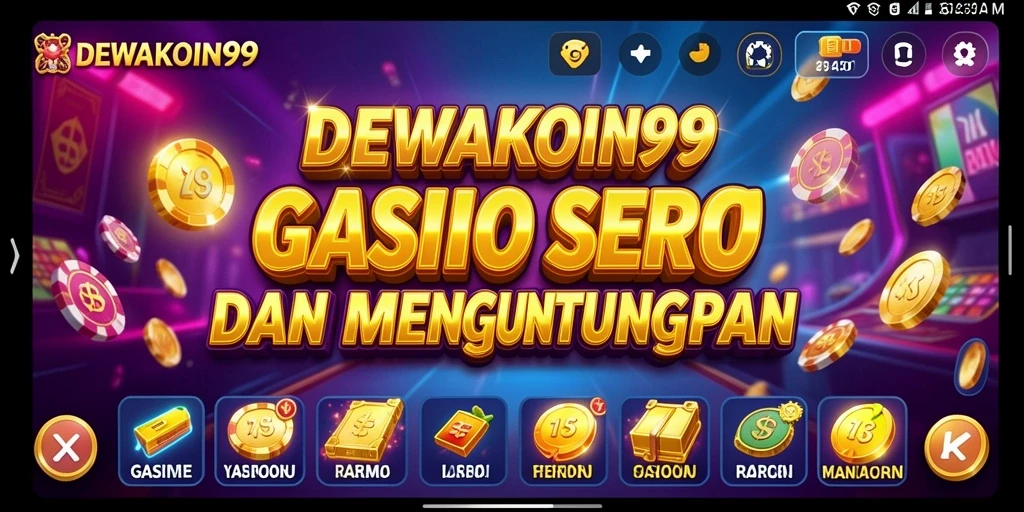 Menampilkan gameplay seru dalam aplikasi Kasino DEWAKOIN99.
