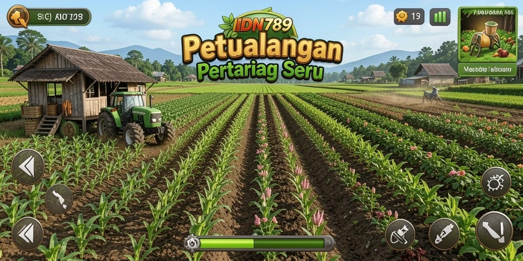 Tampilan permainan <strong>IDN789</strong> yang memukau dengan aktivitas bertani yang seru.