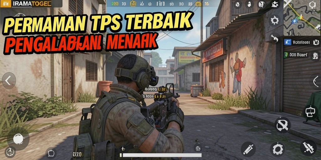 Screenshot IRAMATOGEL menunjukkan aksi pertempuran yang mendebarkan di dalam game TPS.