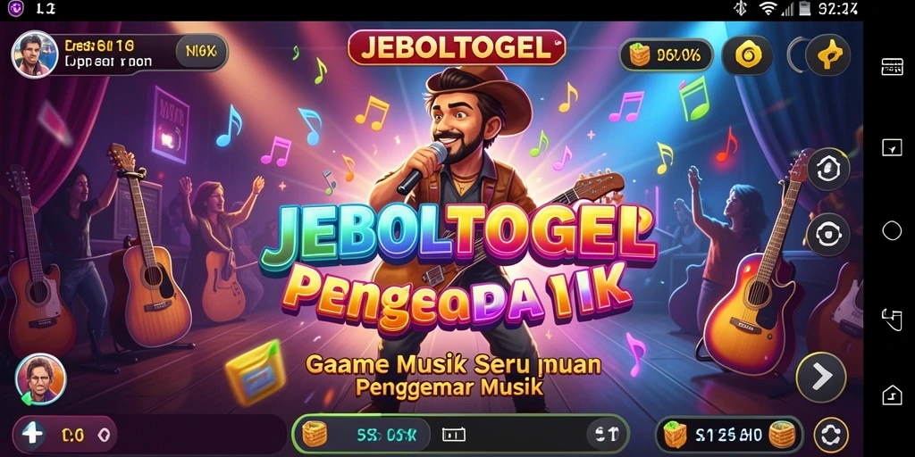 Screenshot utama JEBOLTOGEL menunjukkan gameplay musik yang menarik.