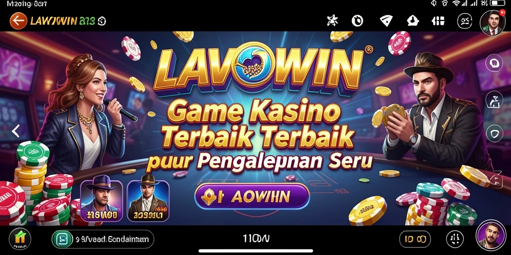 Screenshot gameplay LAVOWIN menampilkan suasana Kasino yang seru dan menarik.