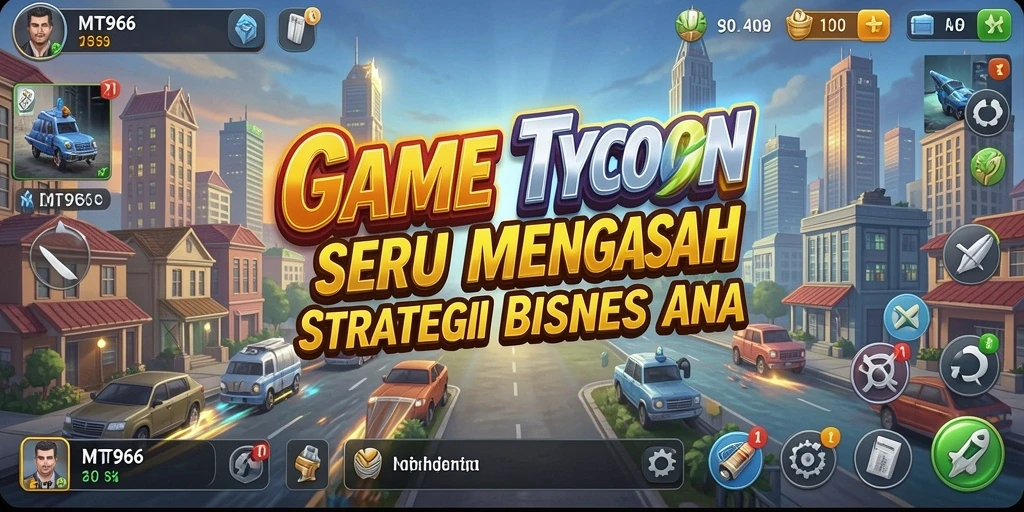 Screenshot gameplay MT966 dengan tampilan menarik dari bisnis yang dikelola.