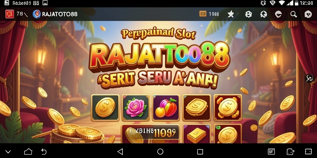 Tampilan gameplay RAJATOTO88 yang penuh warna dan menarik.