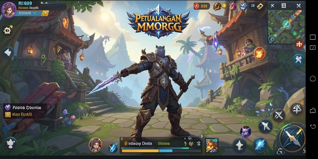 Screenshot utama RI889 menampilkan petualangan seru dalam dunia MMORPG.