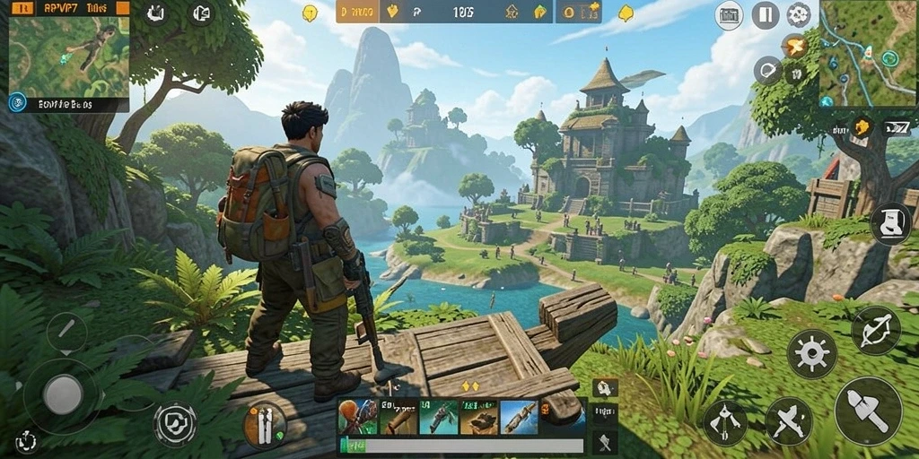 Screenshot yang menunjukkan gameplay mendebarkan di dunia terbuka.