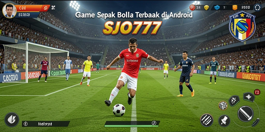Tampilan gameplay SJO777 yang menegangkan di lapangan sepak bola.