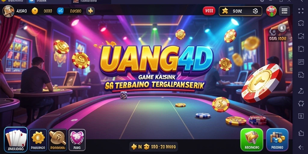 Tampilan menarik dari gameplay kasino UANG4D yang memukau.