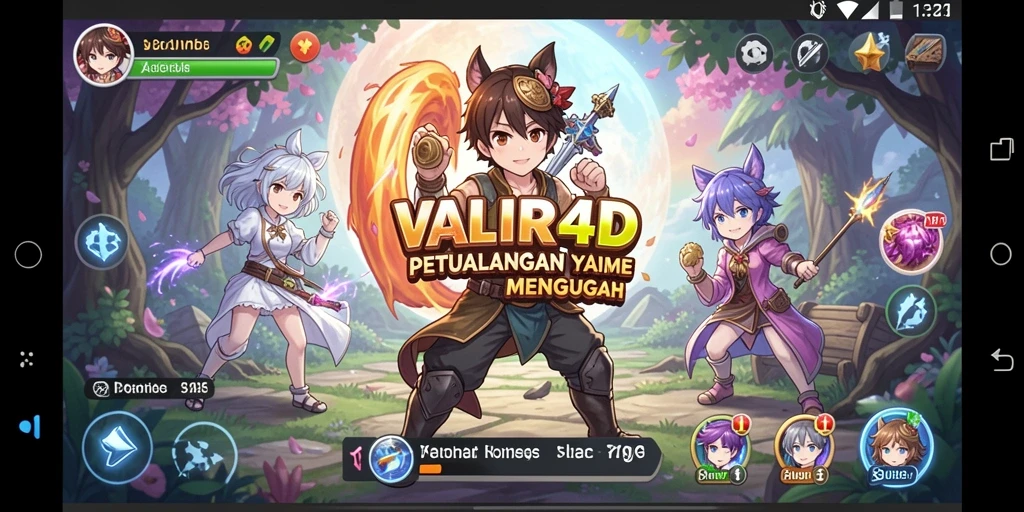 Screenshot menampilkan karakter anime beraksi dalam pertarungan dinamis.